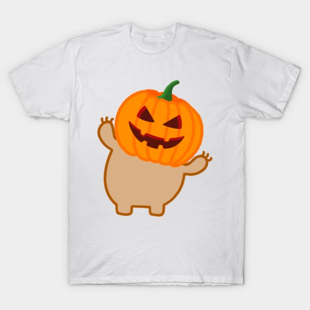 Cute Halloween Pumpkin Head Sloth T-Shirt by theslothinme